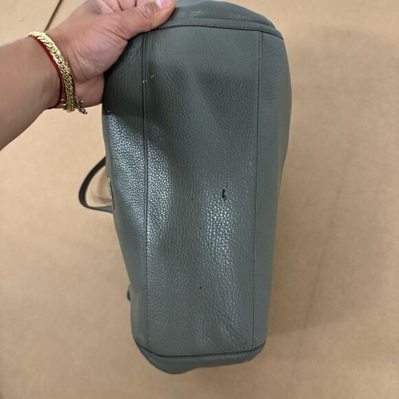 COACH PARK LEATHER CARRIE TOTE F29898 SILVER/OLIVE - Picture 6 of 8